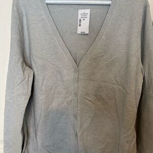 Ricki's Light Gray V-Neck Cardigan